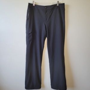 Eddie Bauer Women's Size 10 Black Pants Teal Fleece Lined Cargo Pockets Mid Rise